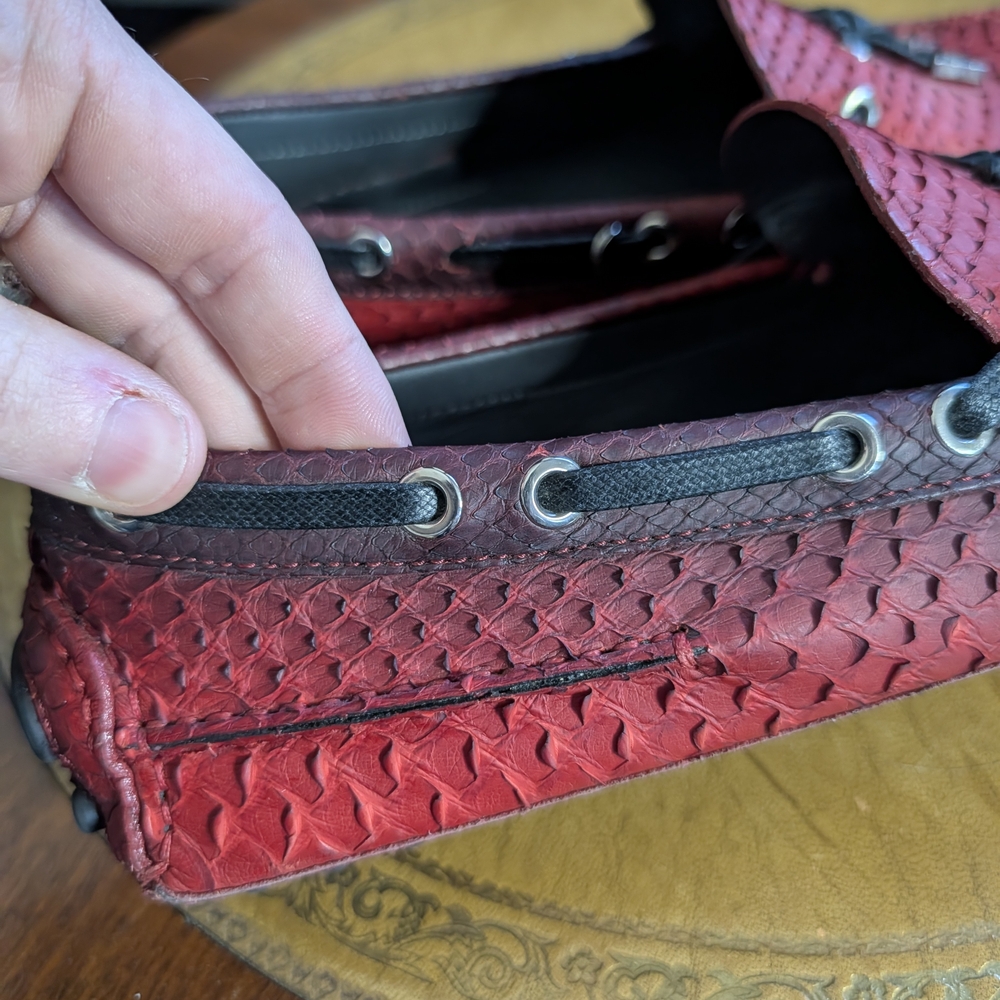 DIOR HOMME Genuine Python KVA Snakeskin Tassel Driving Loafers 41 / 8 - Picture 7 of 12